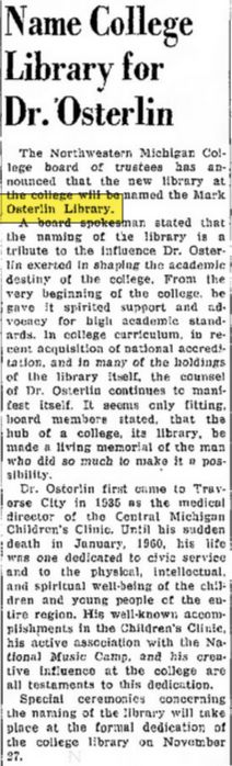 NMC Library (Mark Osterlin Library) - Sep 1961 Article On Library (newer photo)